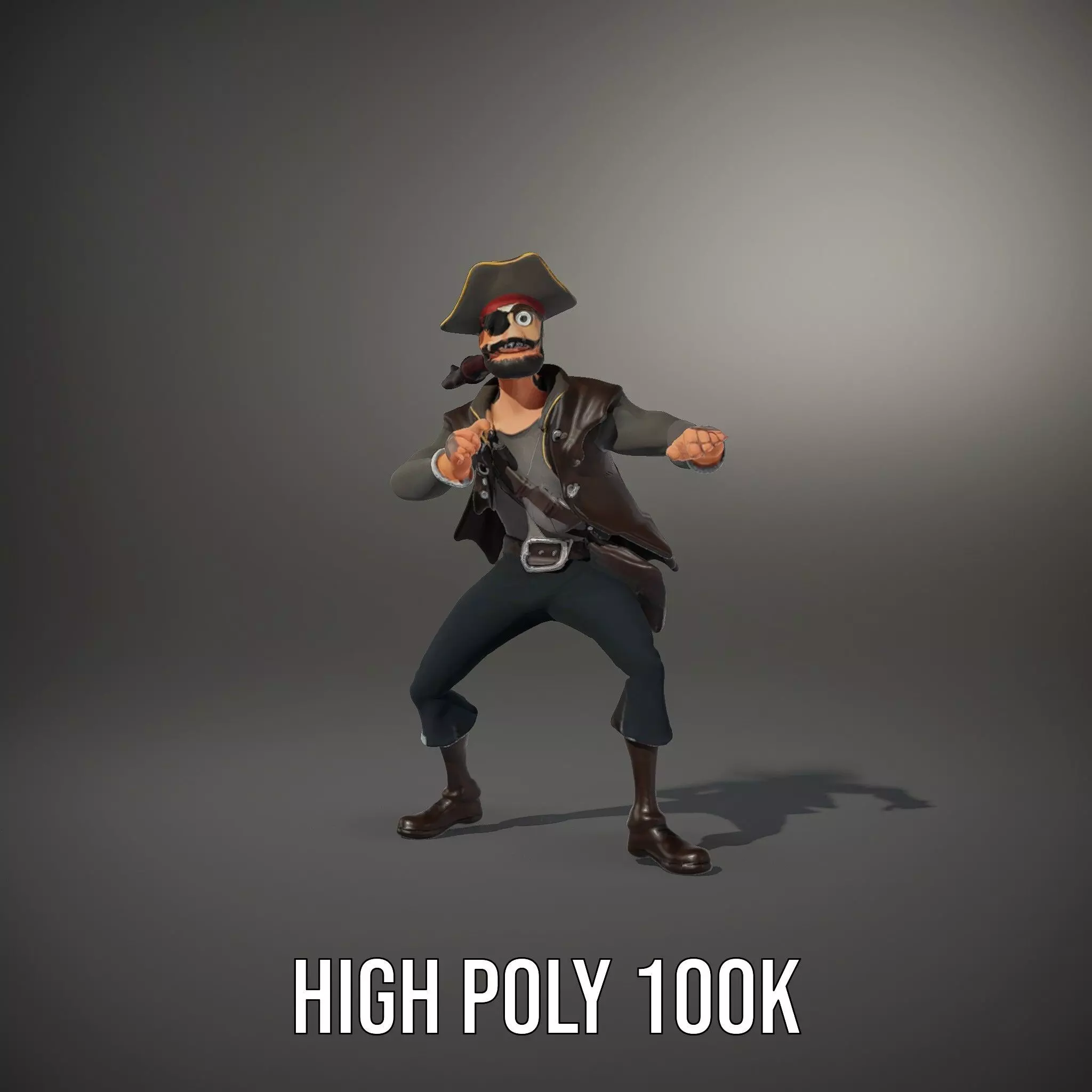 Charming Pirate model pack Low-poly 3D model_33