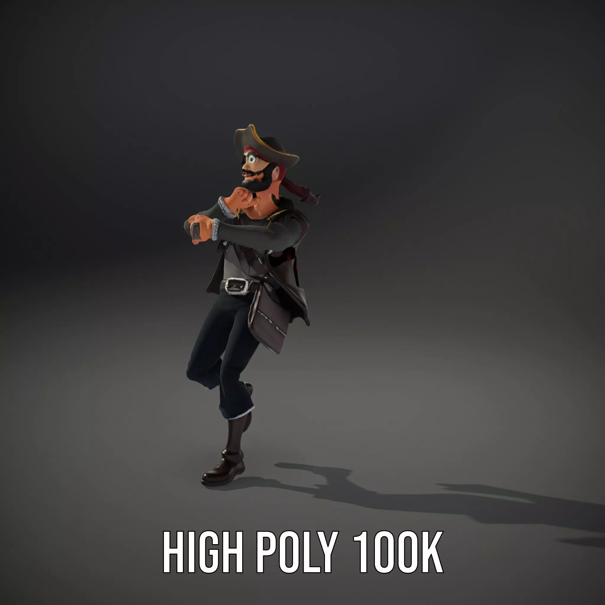 Charming Pirate model pack Low-poly 3D model_35