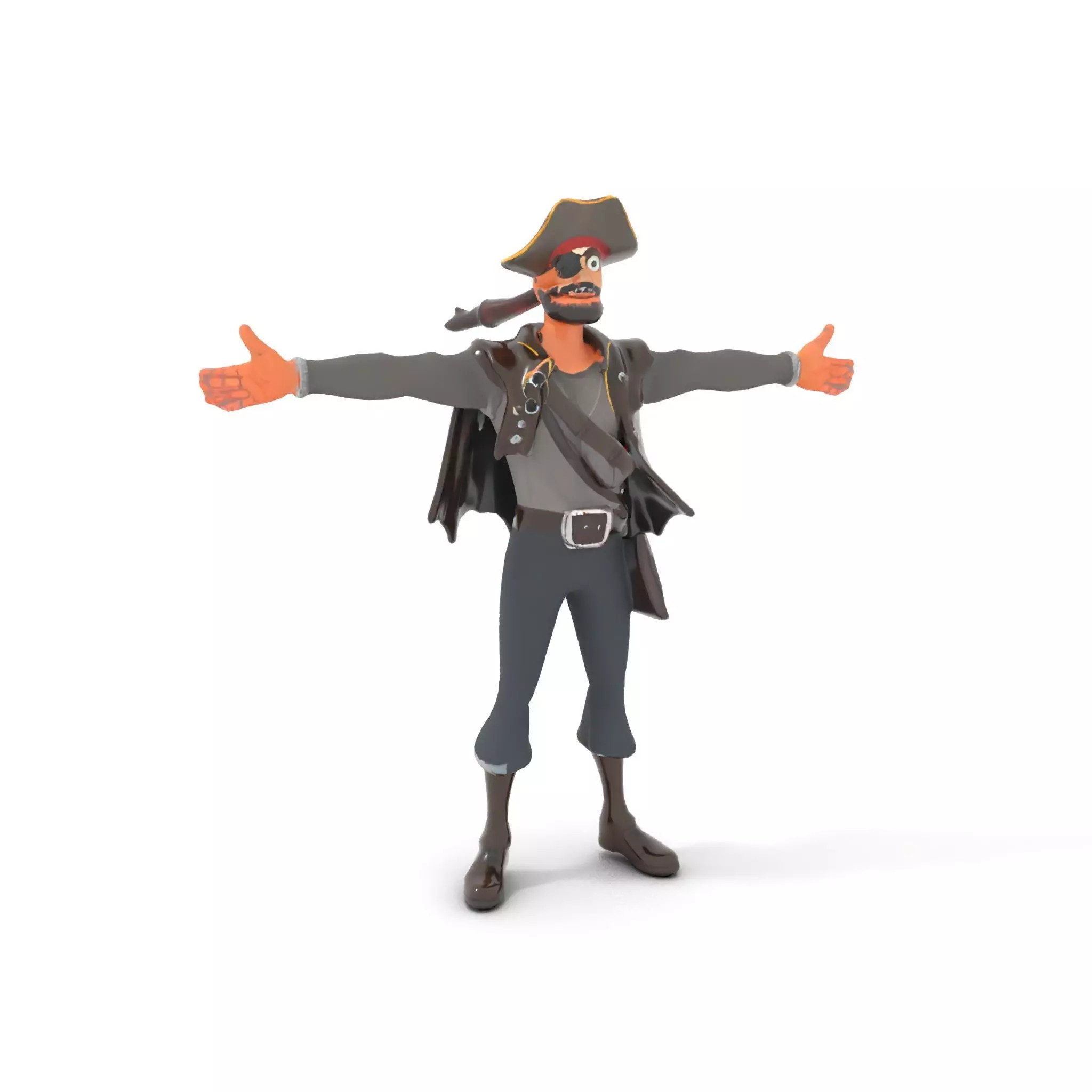 Charming Pirate model pack Low-poly 3D model_13