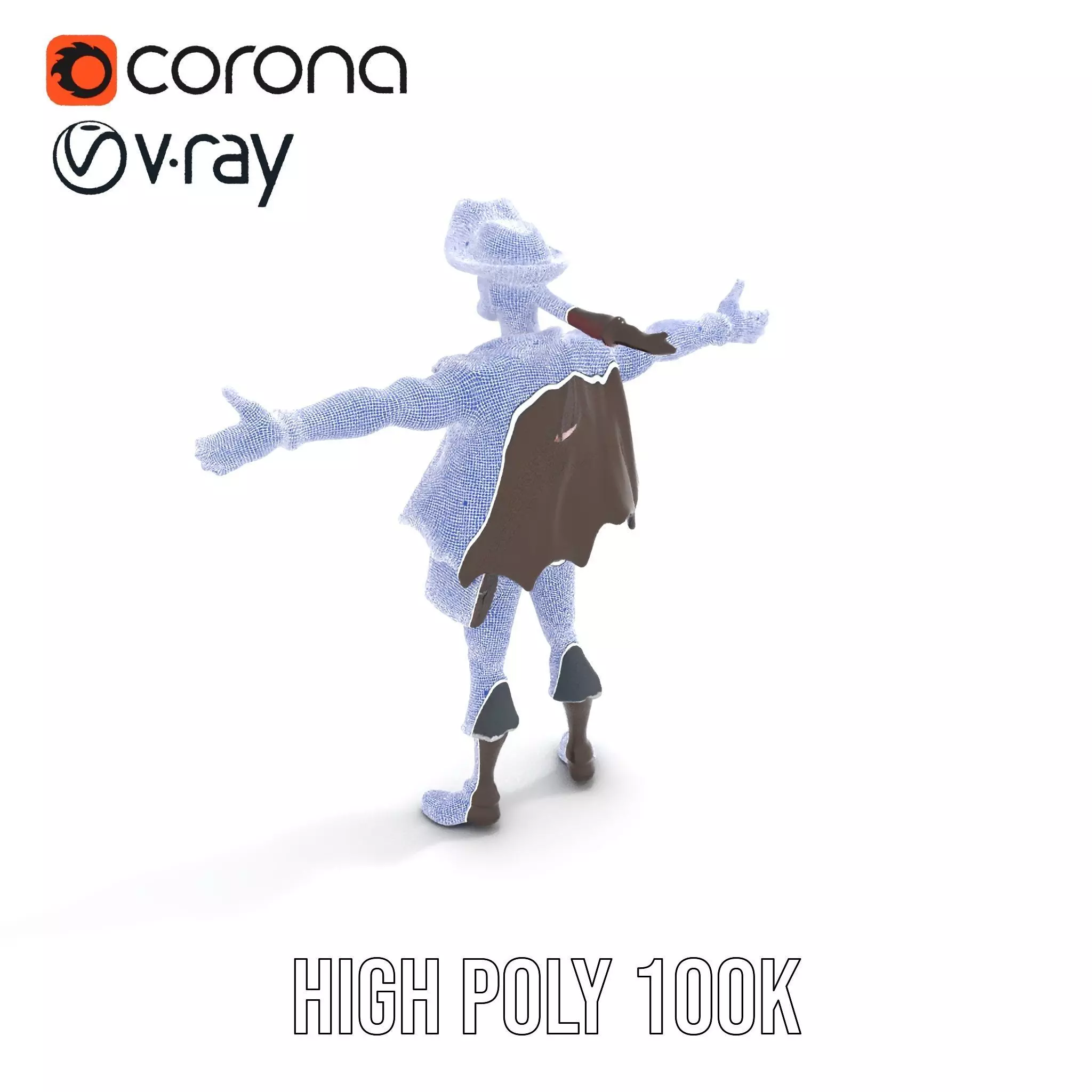 Charming Pirate model pack Low-poly 3D model_27