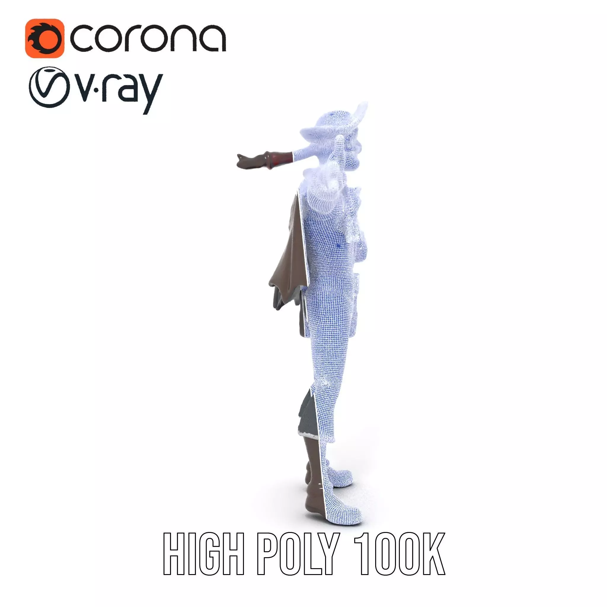 Charming Pirate model pack Low-poly 3D model_34