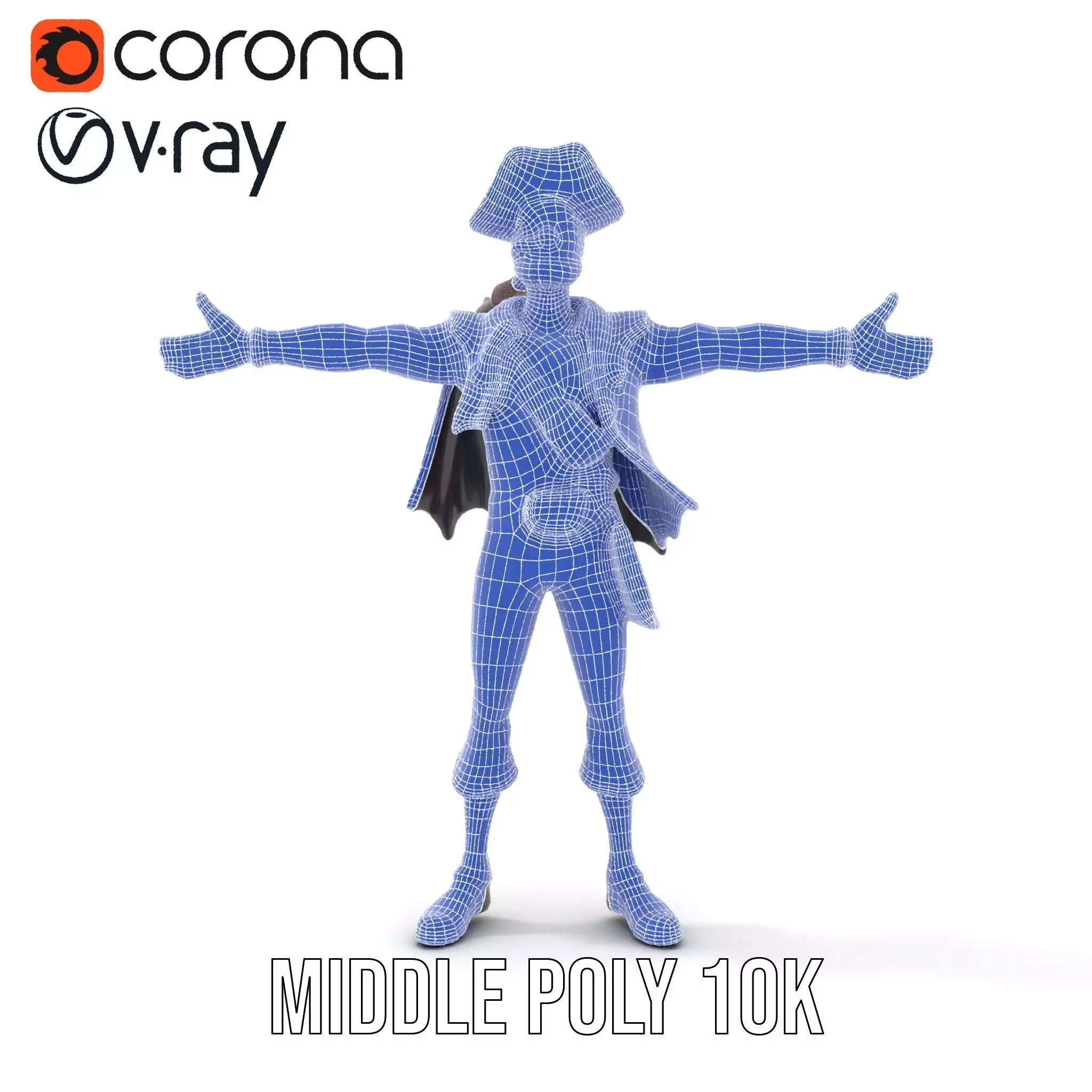 Charming Pirate model pack Low-poly 3D model_25