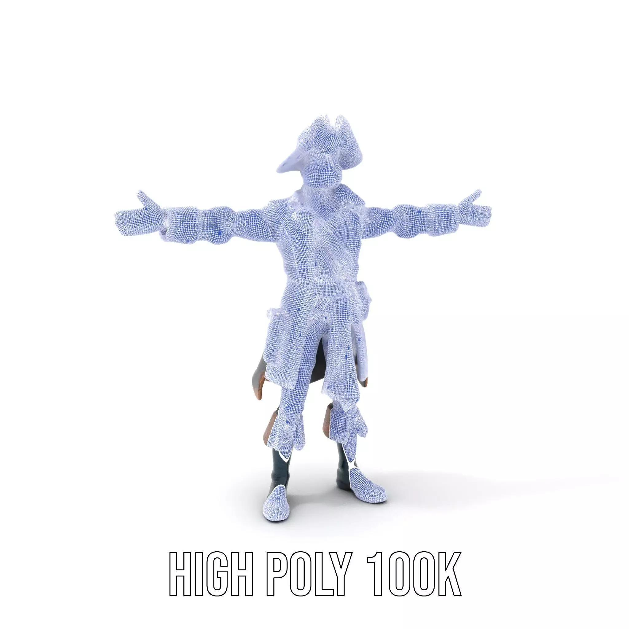 Detailed Pirate Captain model pack Low-poly 3D model_5