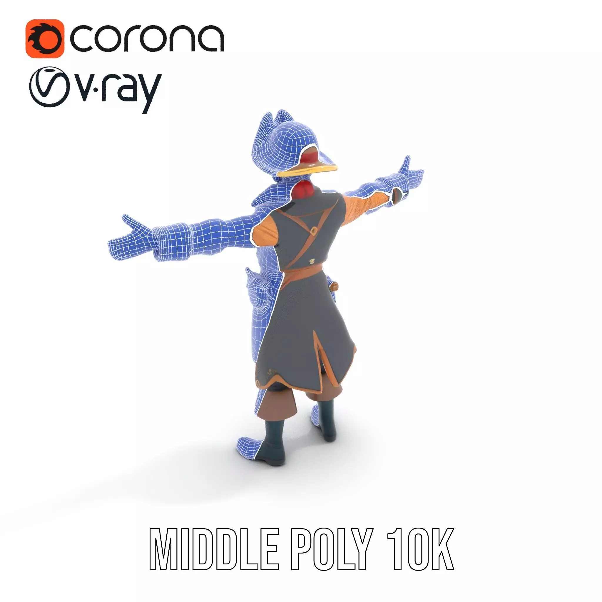 Detailed Pirate Captain model pack Low-poly 3D model_22