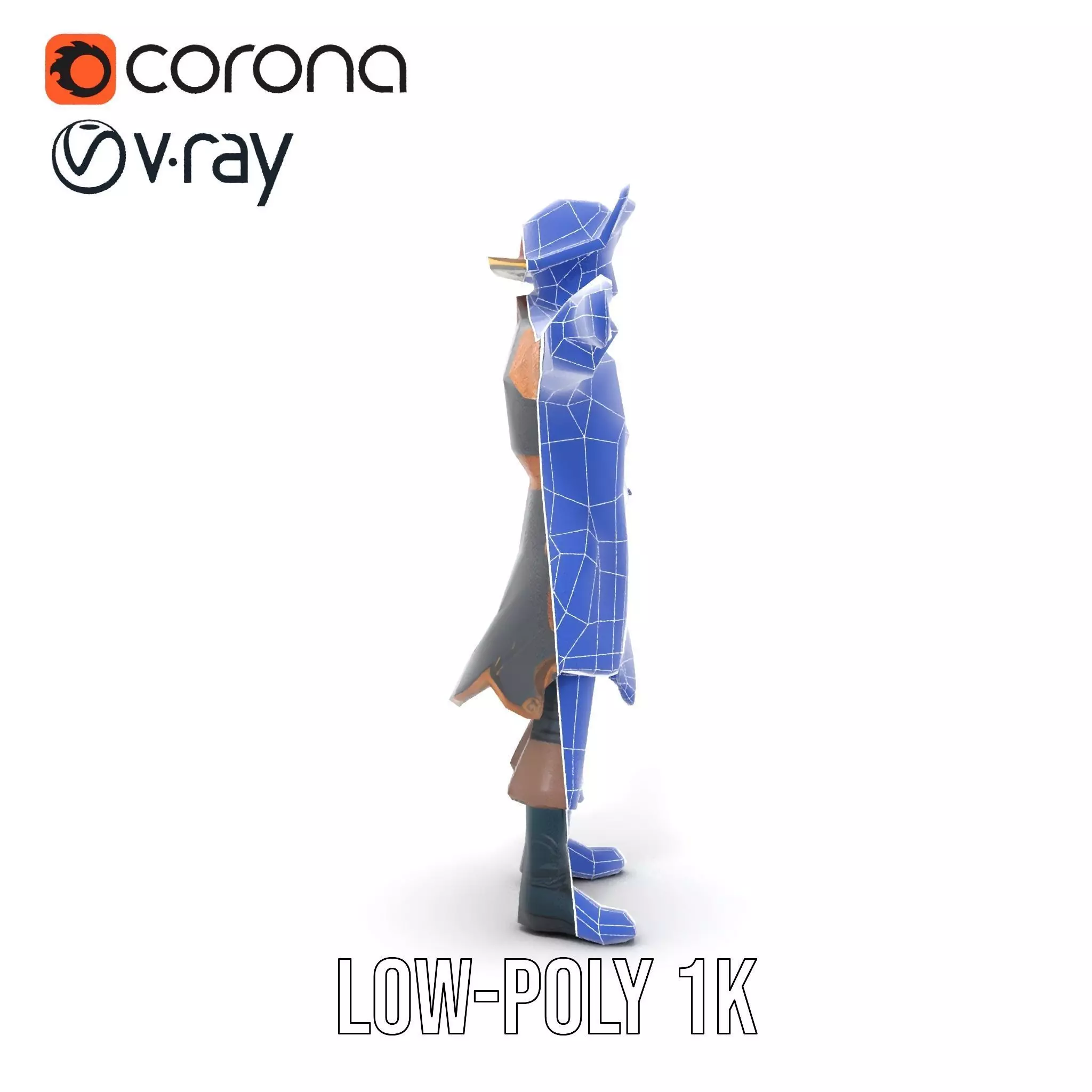 Detailed Pirate Captain model pack Low-poly 3D model_31