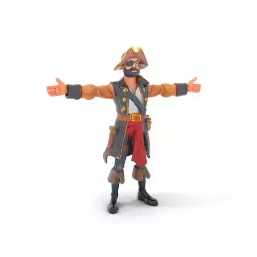 Detailed Pirate Captain model pack