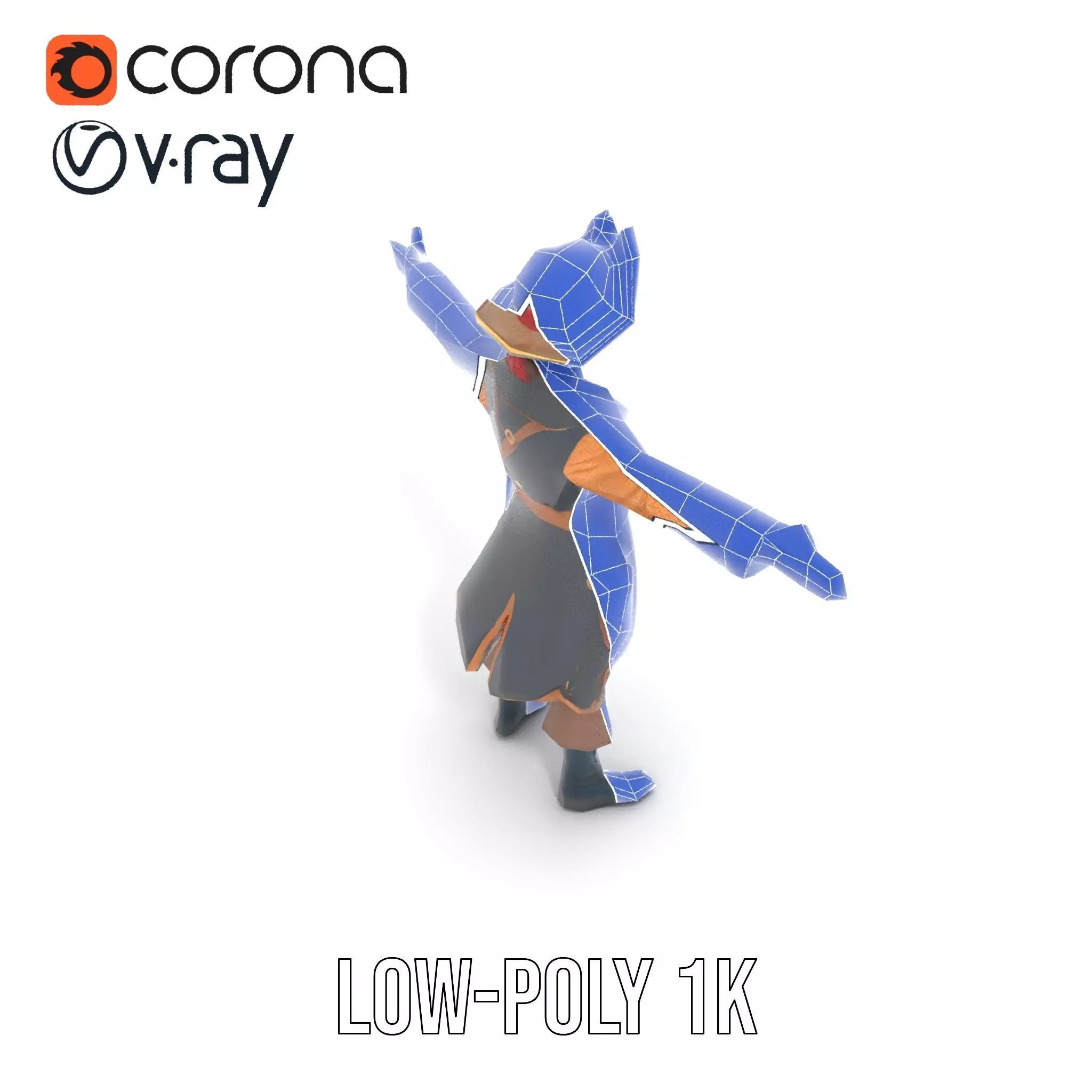 Detailed Pirate Captain model pack Low-poly 3D model_20