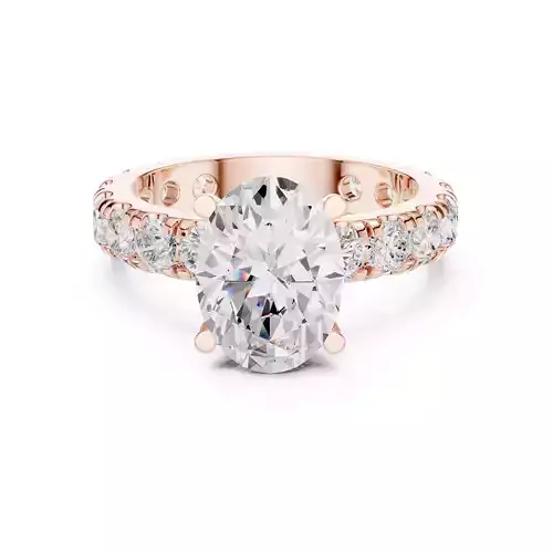 3CT Oval Cut Diamond Engagement Wedding Ring 3DM STL Video