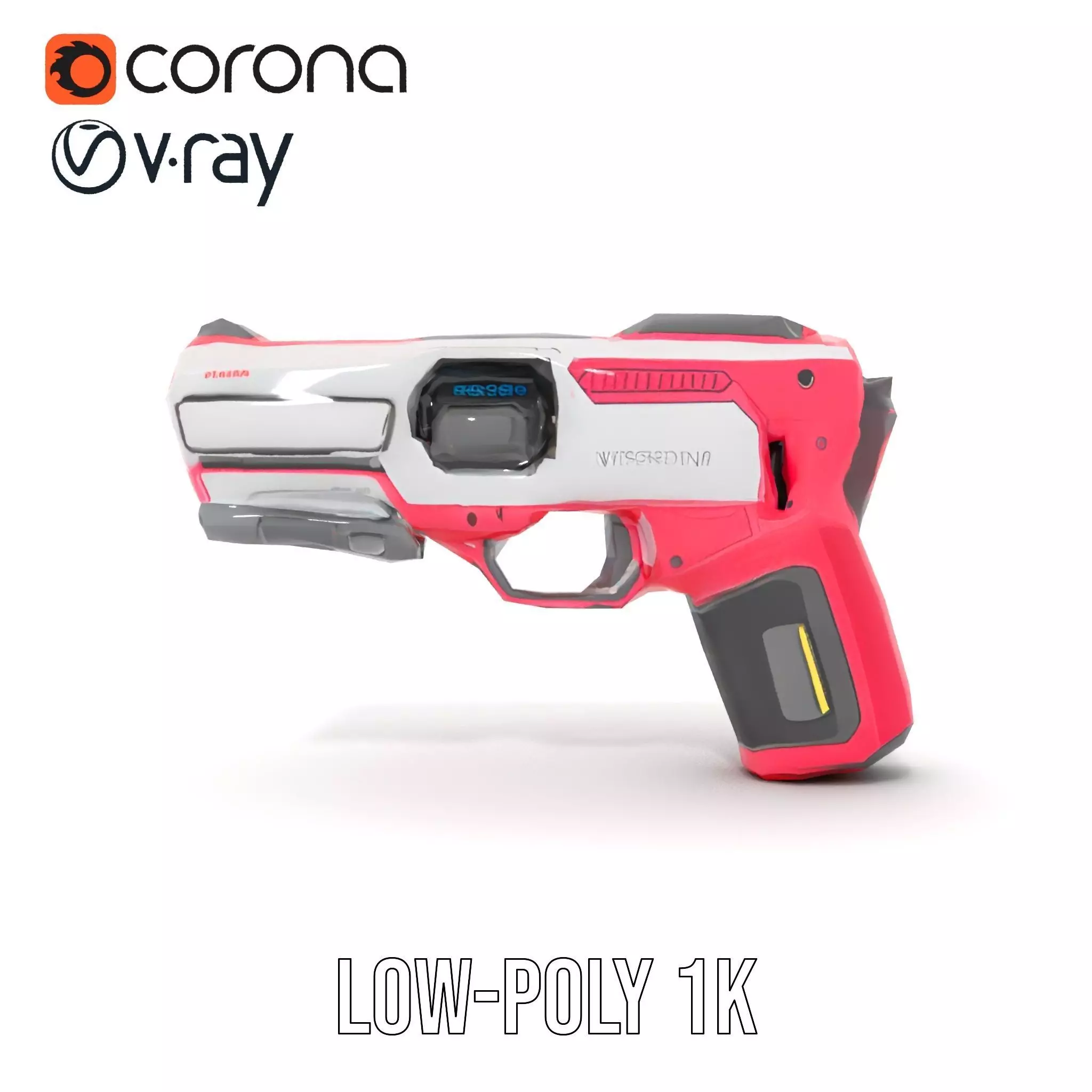 Vibrant SciFi Blaster model pack Low-poly 3D model_28