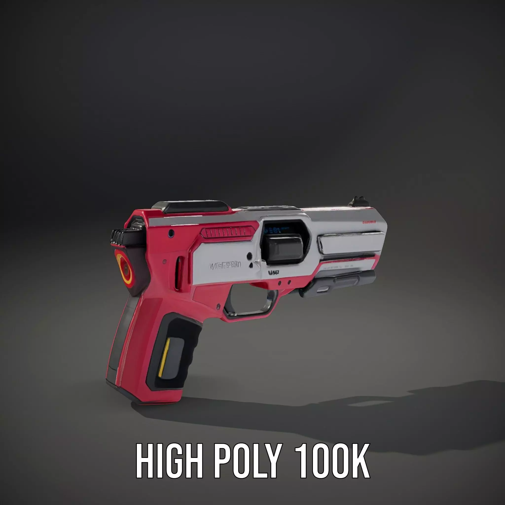 Vibrant SciFi Blaster model pack Low-poly 3D model_9