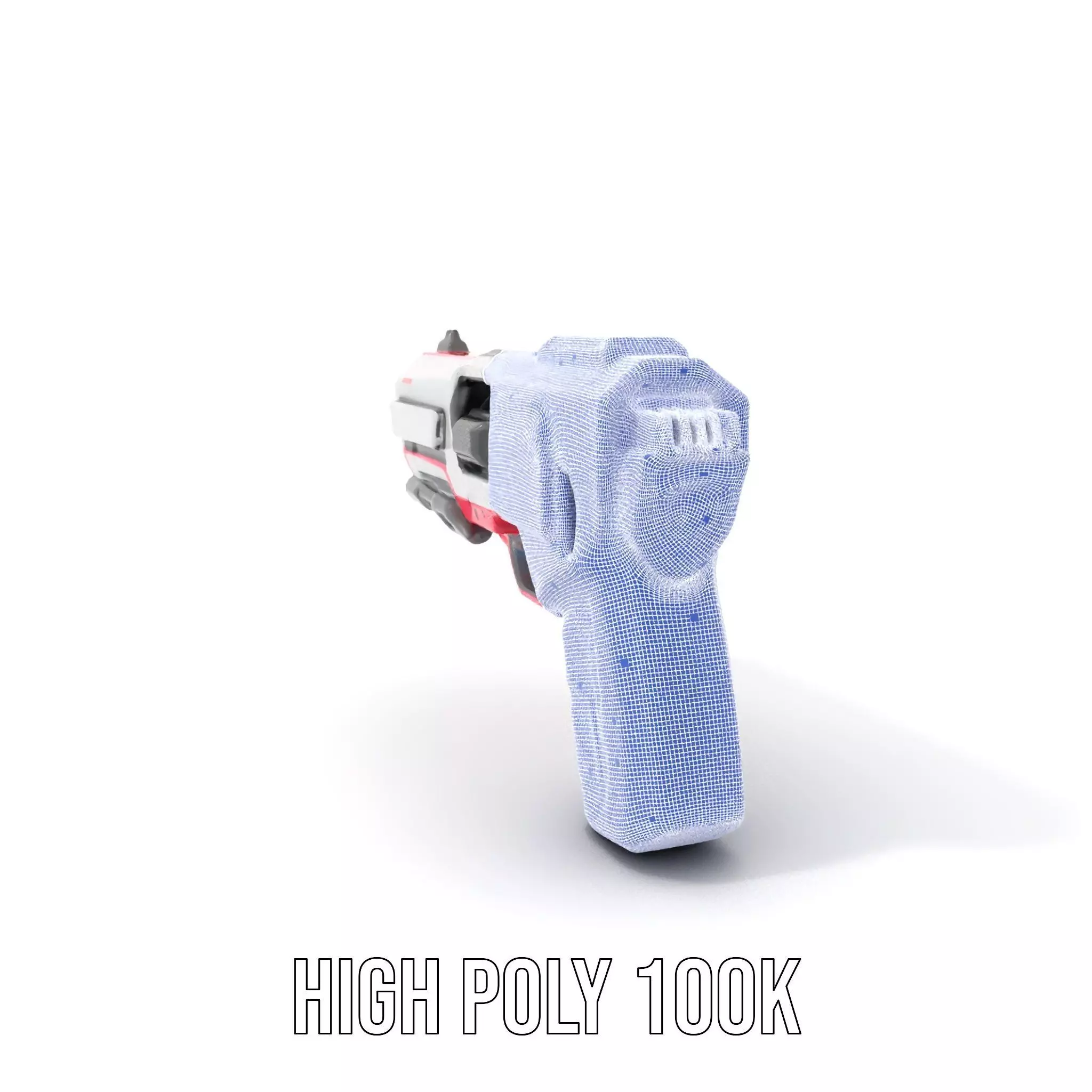 Vibrant SciFi Blaster model pack Low-poly 3D model_5