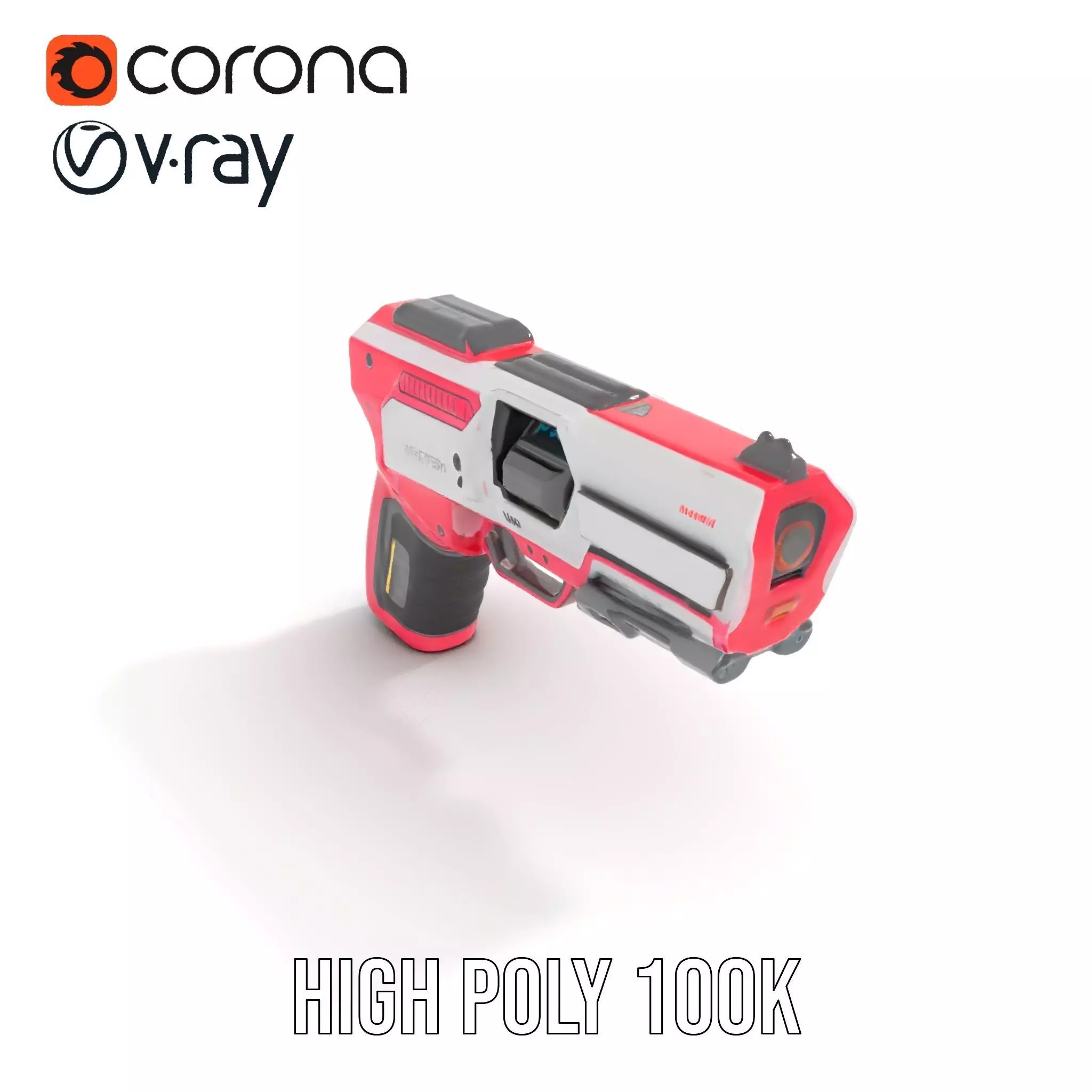 Vibrant SciFi Blaster model pack Low-poly 3D model_18