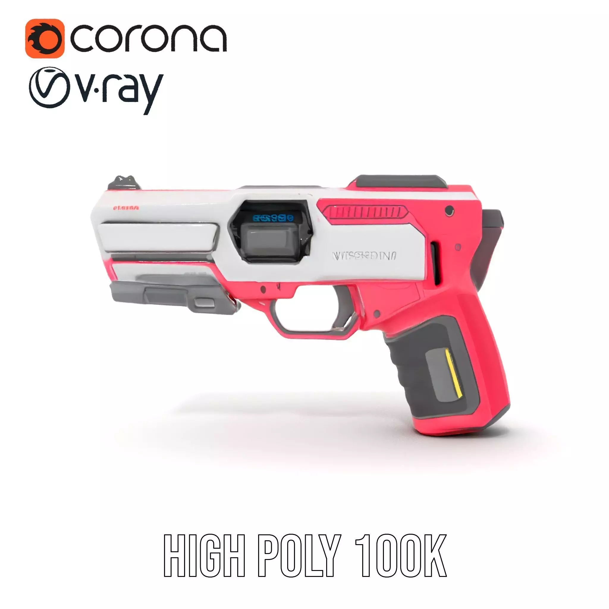 Vibrant SciFi Blaster model pack Low-poly 3D model_32