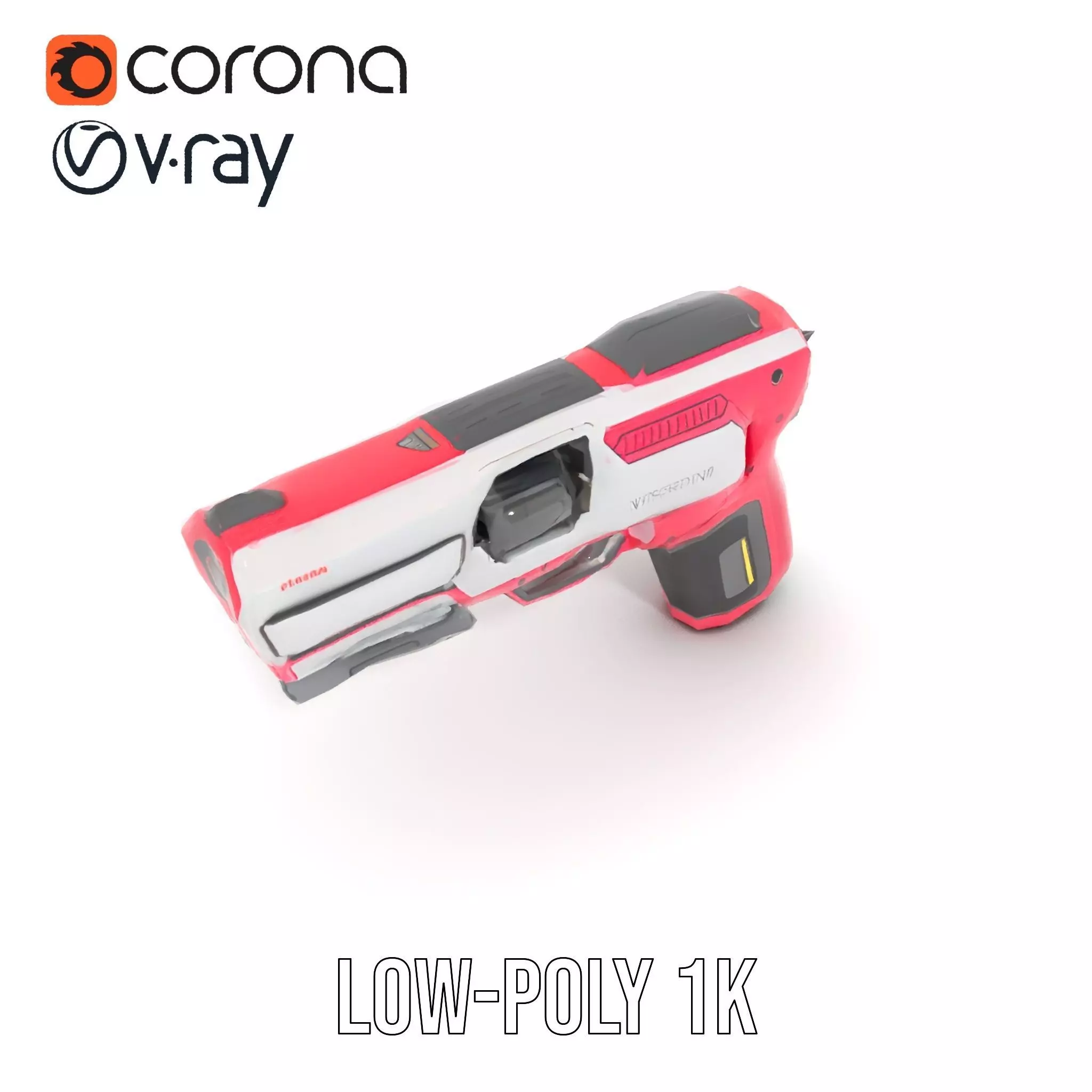 Vibrant SciFi Blaster model pack Low-poly 3D model_15