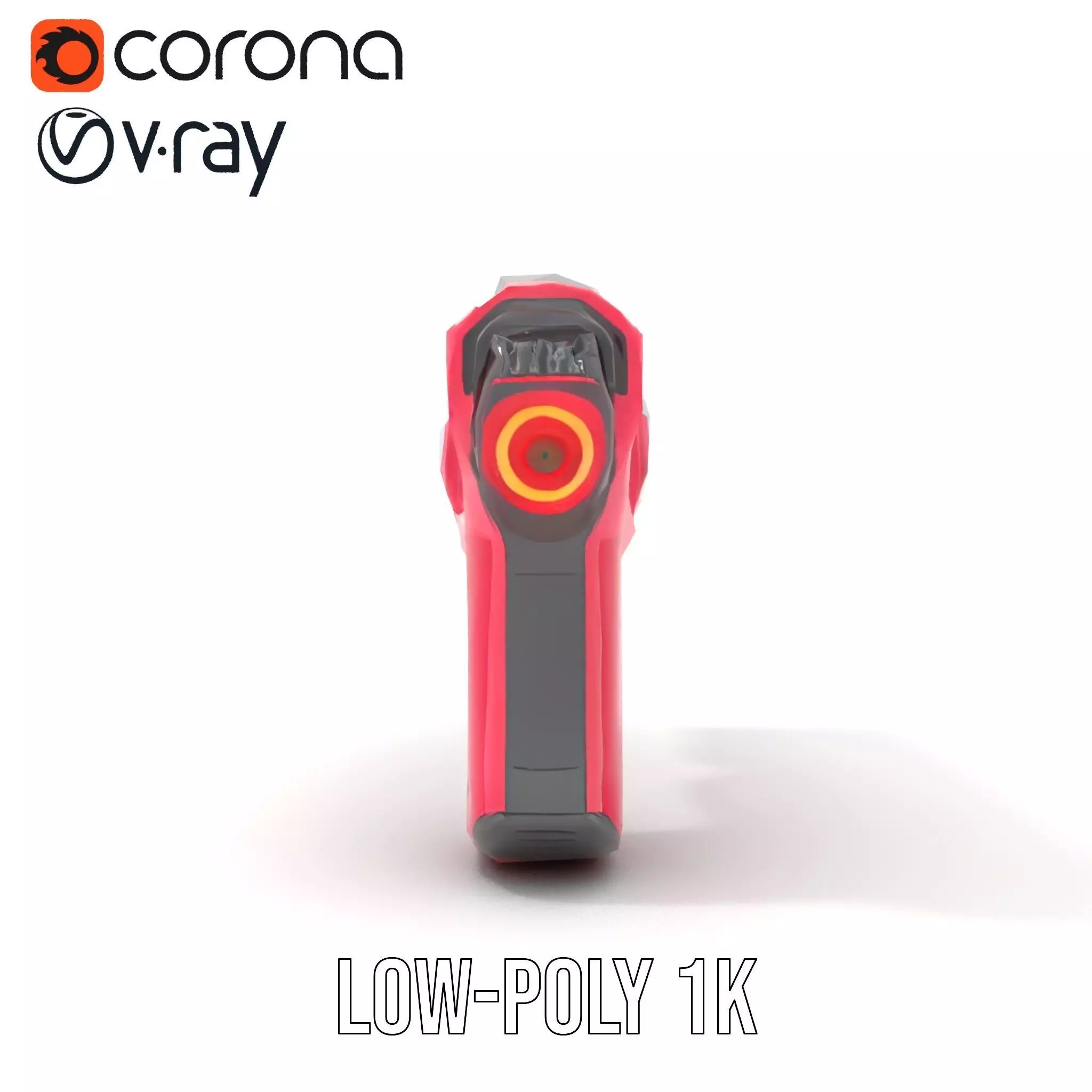 Vibrant SciFi Blaster model pack Low-poly 3D model_8