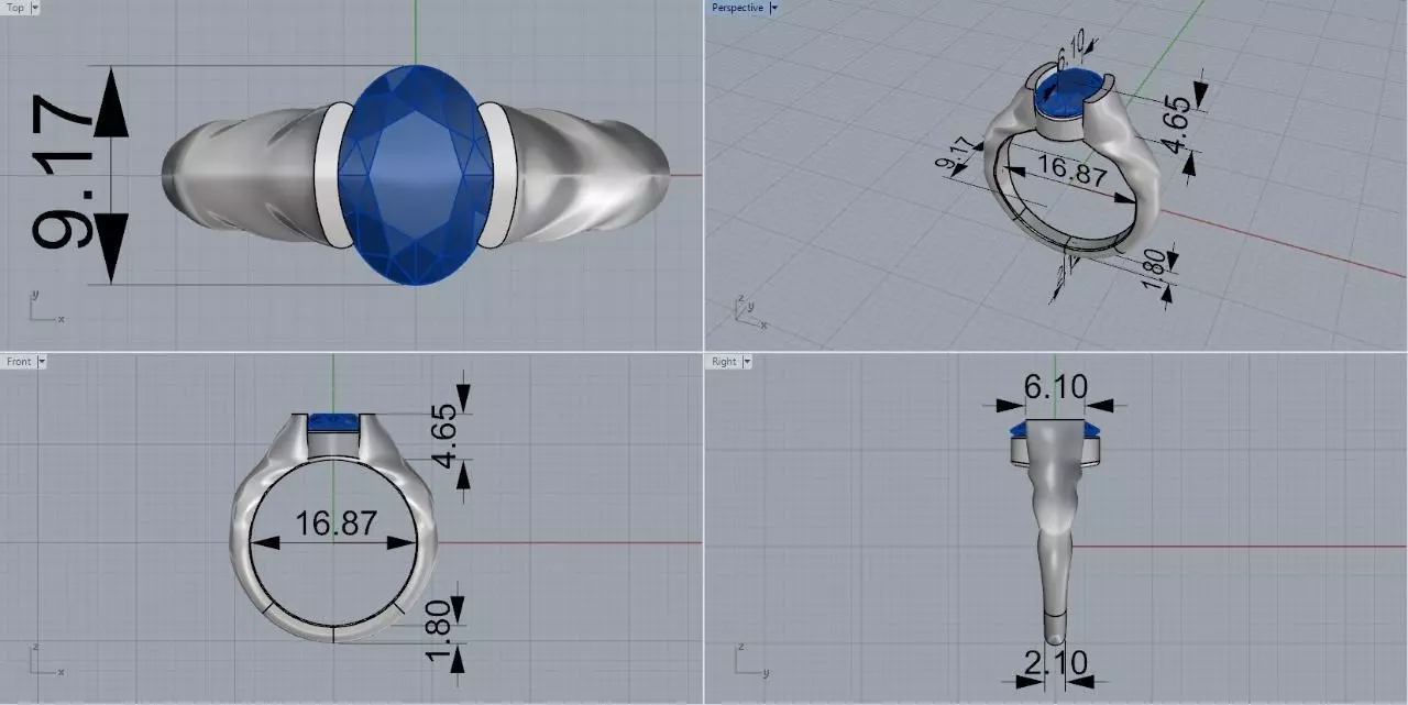 Antique Signet Ring 3D print model_5