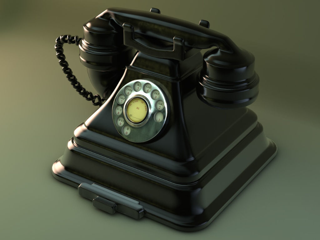Old Retro Phone 3D model_1