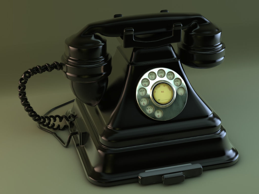 Old Retro Phone 3D model_2