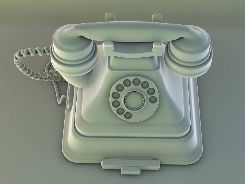 Old Retro Phone 3D model_5