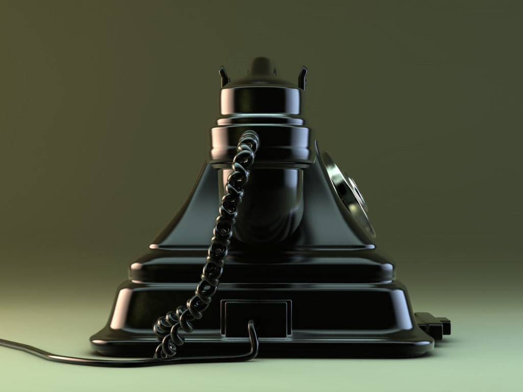 Old Retro Phone 3D model_3