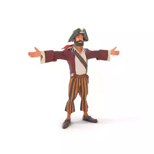 Vibrant Pirate Costume model pack