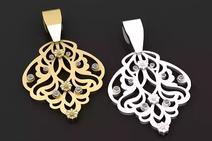 3D GOLD EARRING 
