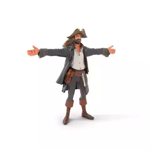 Dashing Pirate Character model pack Low-poly 3D model
