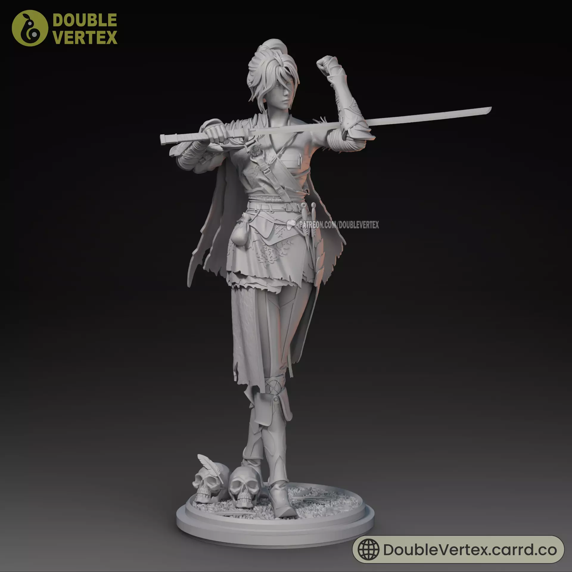 Bai wuchang - WUCHANG Fallen Feathers Game Figure 3D print model_15