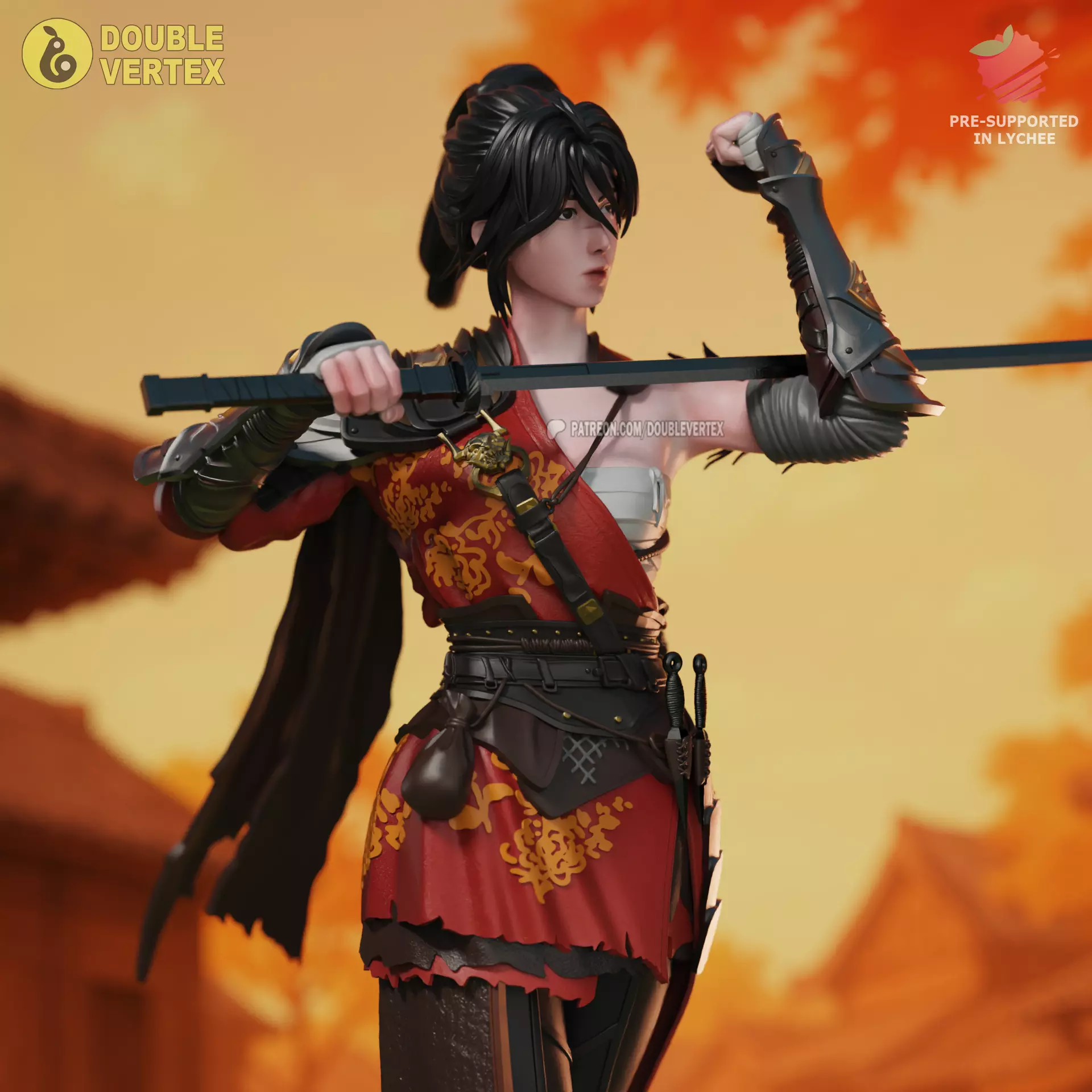 Bai wuchang - WUCHANG Fallen Feathers Game Figure 3D print model_0
