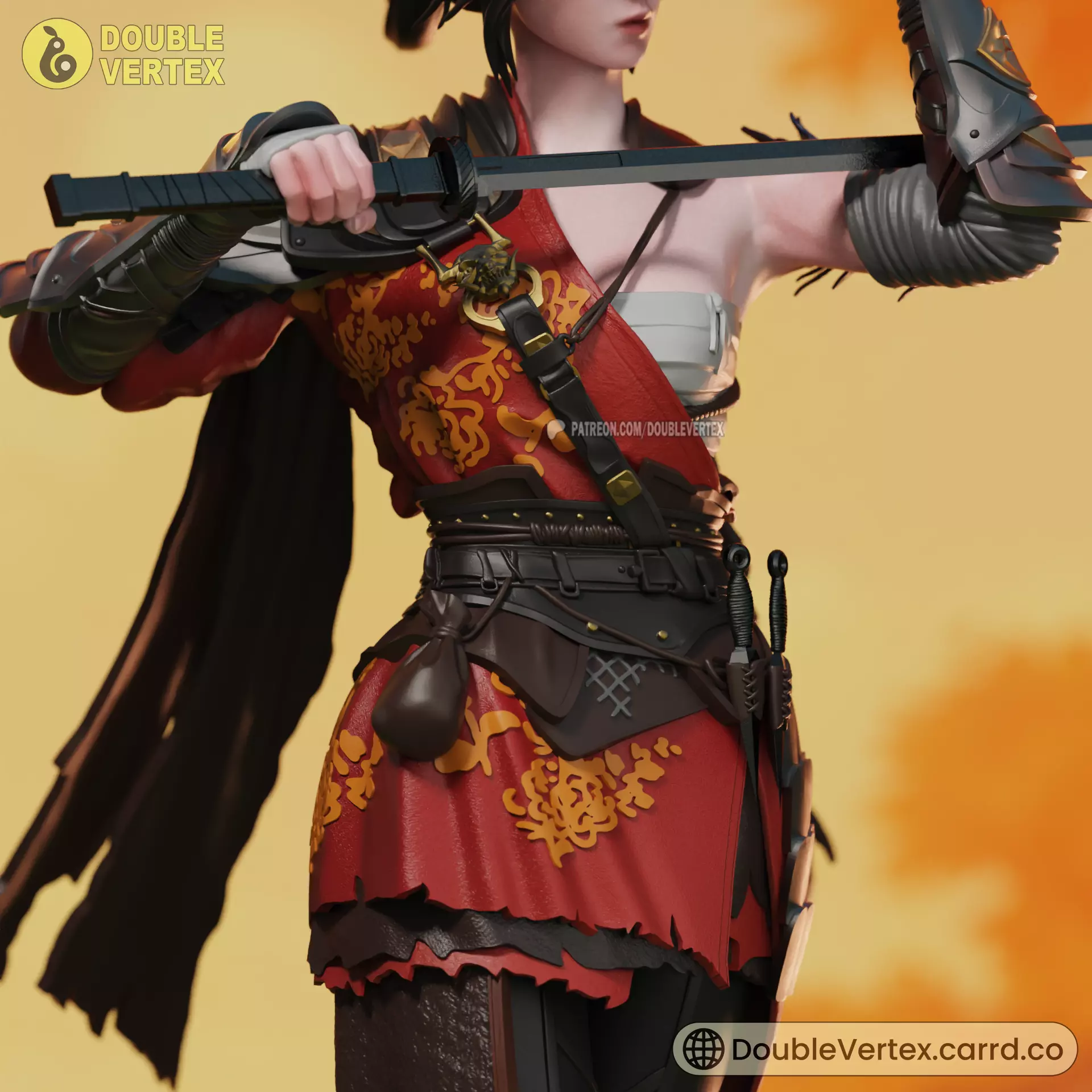 Bai wuchang - WUCHANG Fallen Feathers Game Figure 3D print model_5