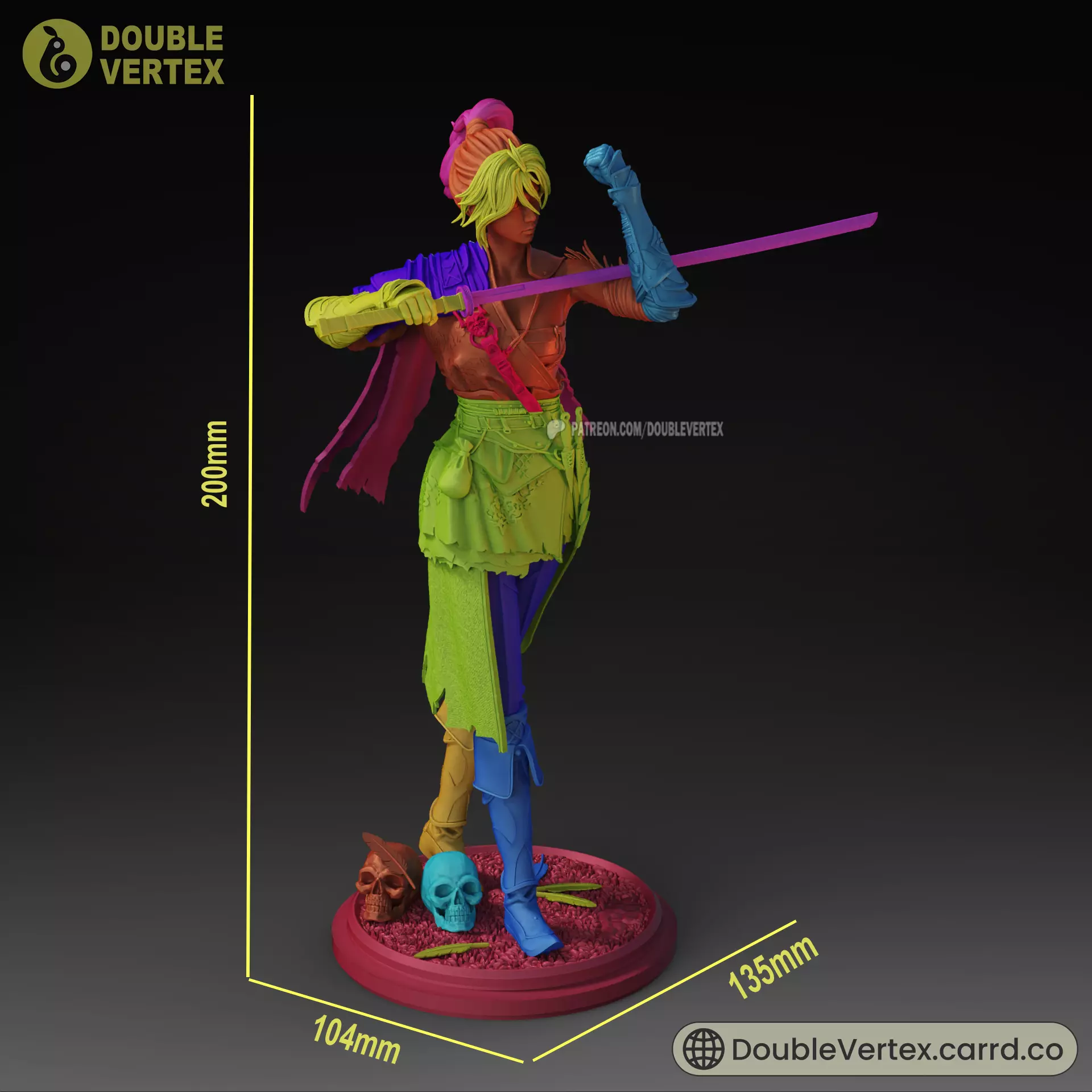 Bai wuchang - WUCHANG Fallen Feathers Game Figure 3D print model_2