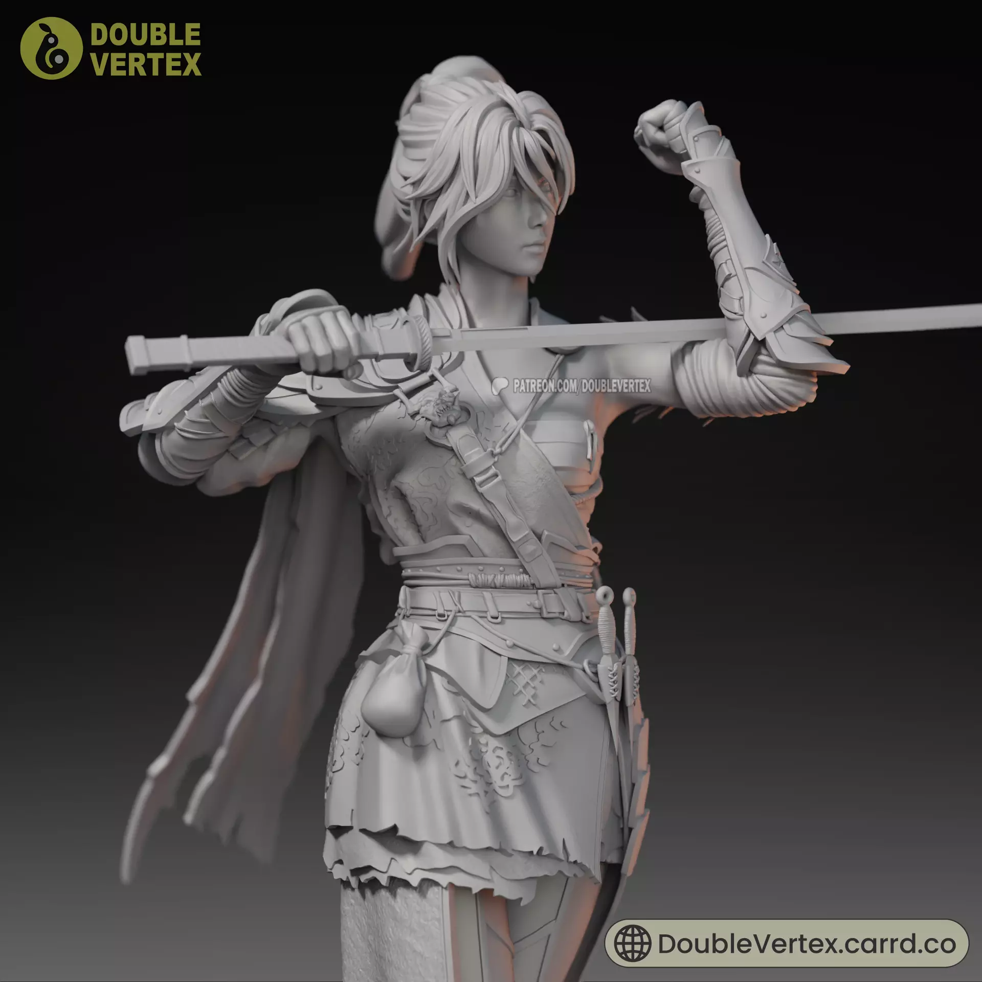 Bai wuchang - WUCHANG Fallen Feathers Game Figure 3D print model_4