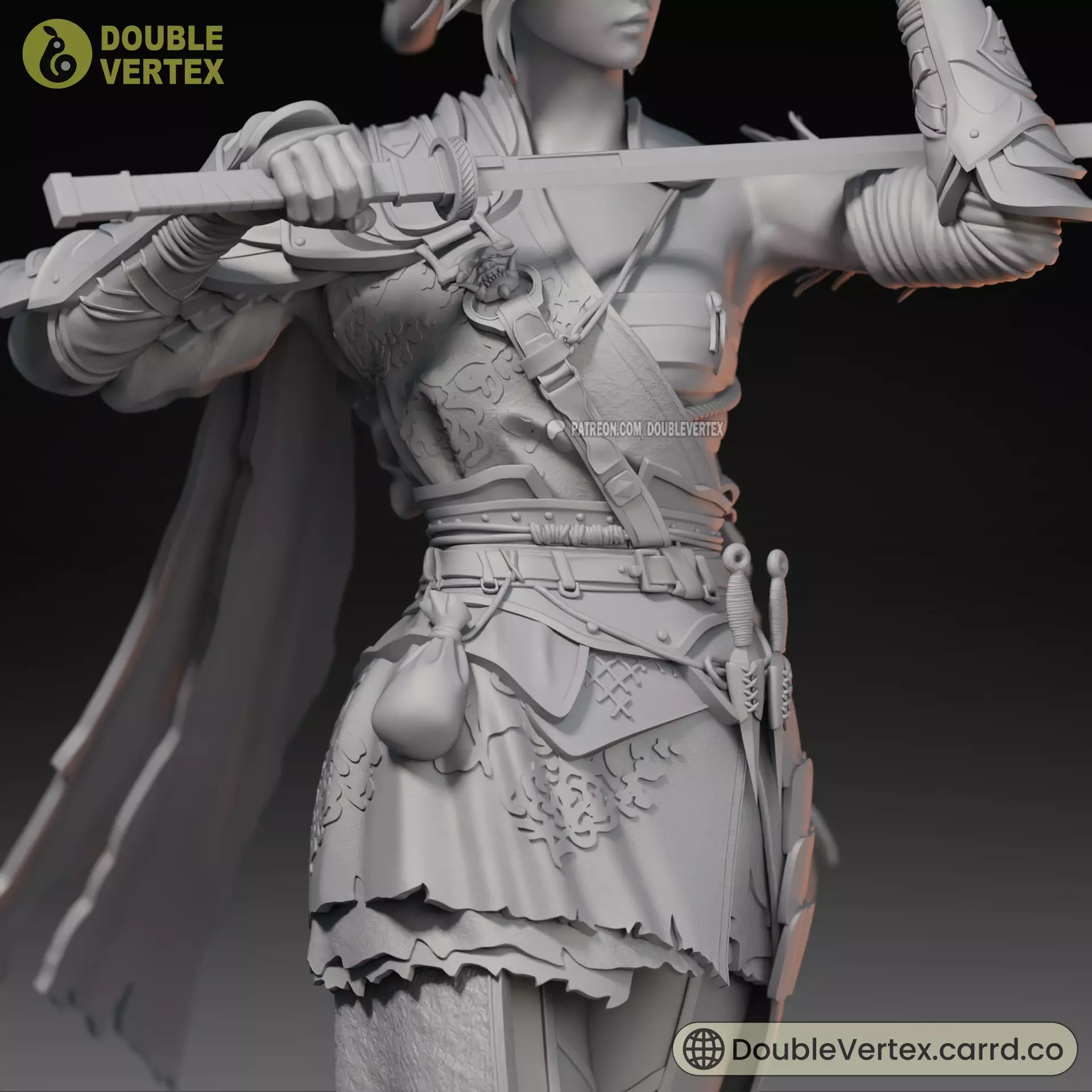 Bai wuchang - WUCHANG Fallen Feathers Game Figure 3D print model_6