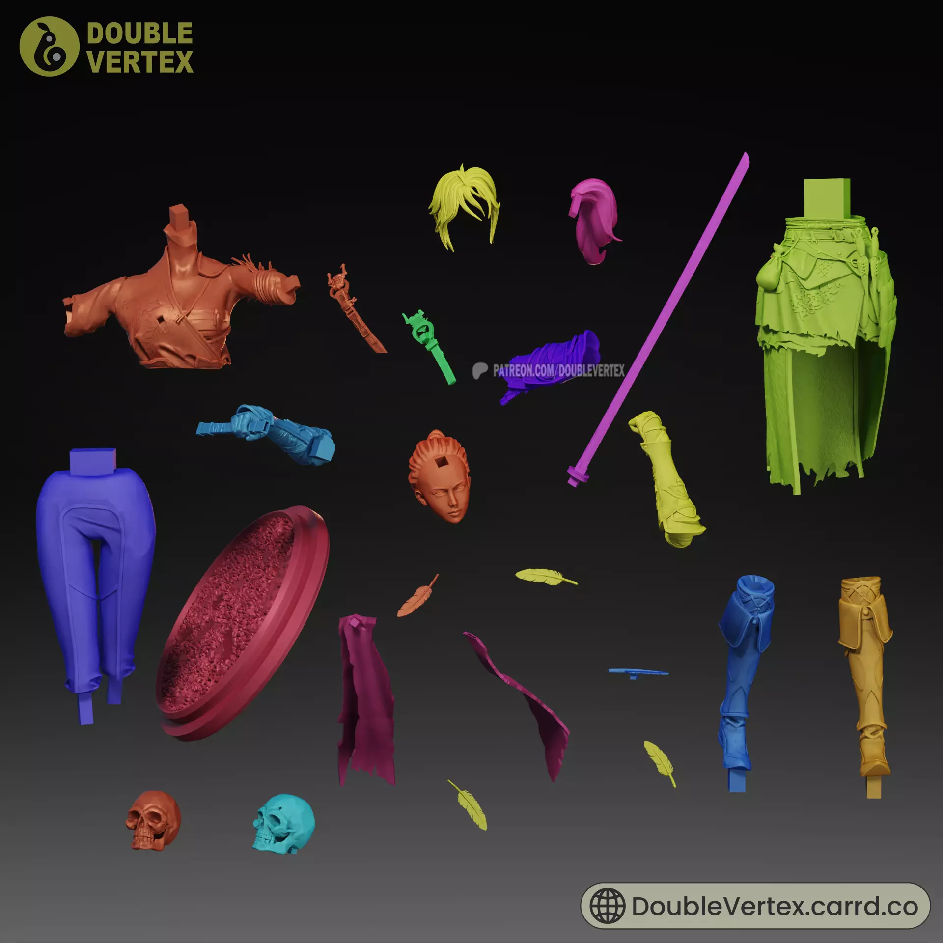 Bai wuchang - WUCHANG Fallen Feathers Game Figure 3D print model_3