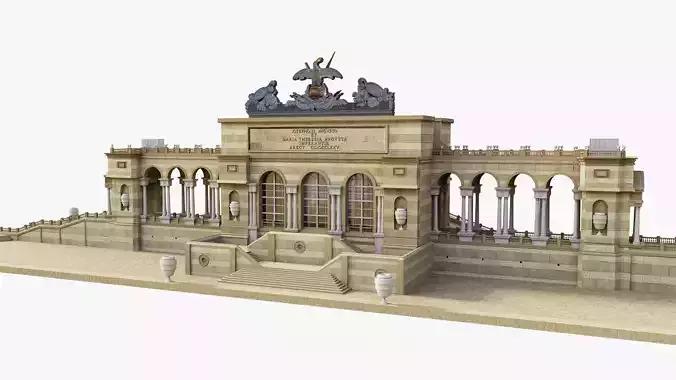 Gloriette Cafe Austria 3D model