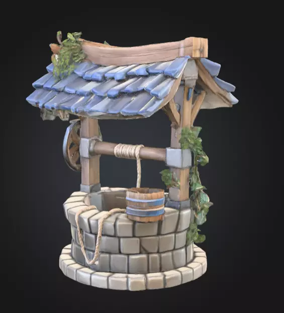 Wishing Well Odyssey Free low-poly 3D model_1