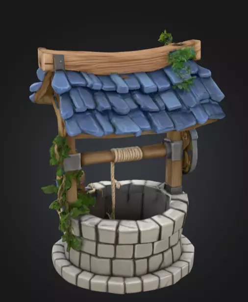 Wishing Well Odyssey Free low-poly 3D model_4