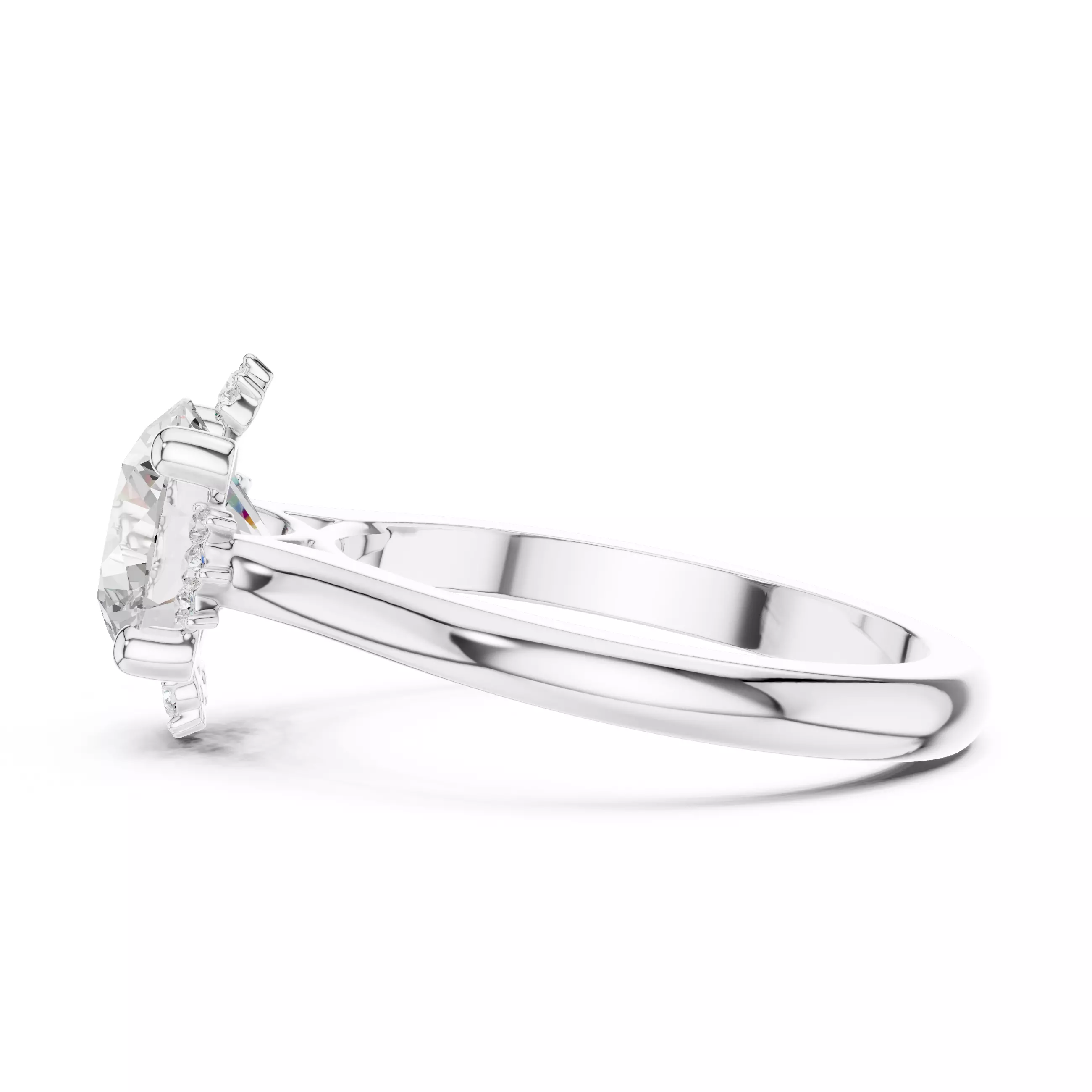 2CT Round Cut Diamond Engagement Wedding Ring 3DM STL Video 3D print model_11