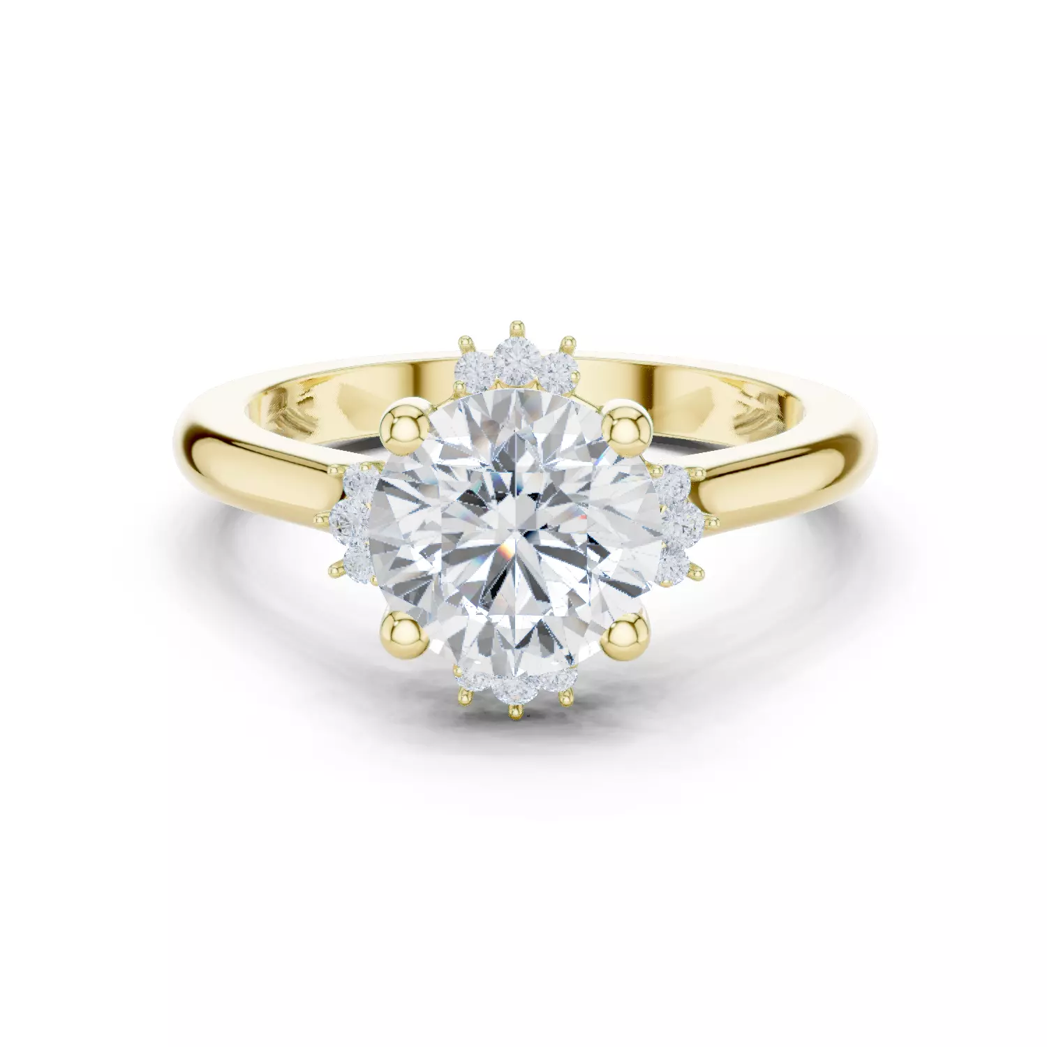 2CT Round Cut Diamond Engagement Wedding Ring 3DM STL Video 3D print model_13