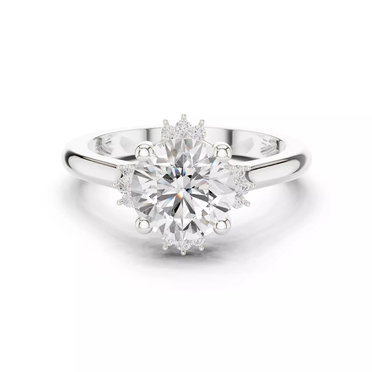 2CT Round Cut Diamond Engagement Wedding Ring 3DM STL Video 3D print model_14