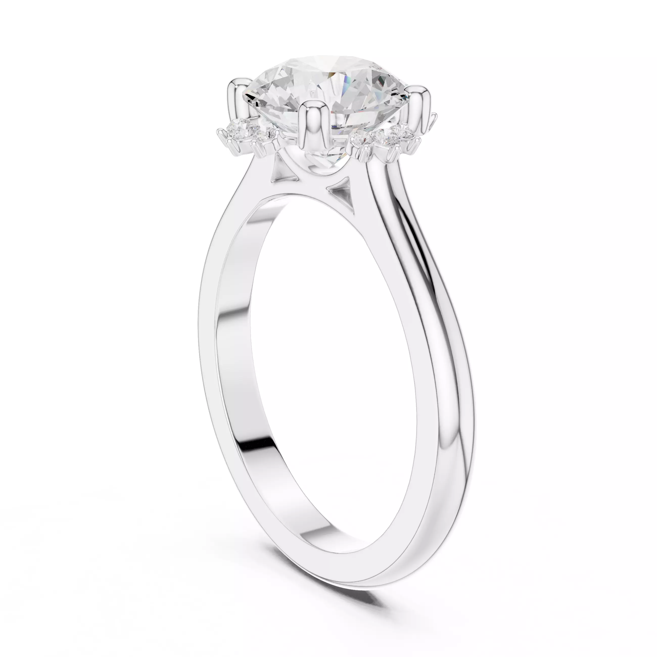 2CT Round Cut Diamond Engagement Wedding Ring 3DM STL Video 3D print model_9