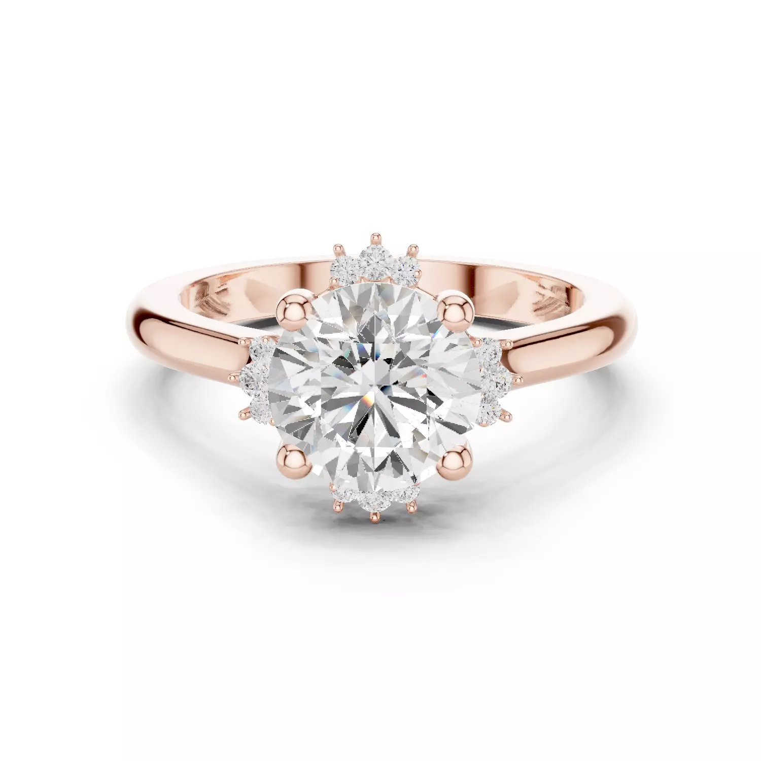 2CT Round Cut Diamond Engagement Wedding Ring 3DM STL Video 3D print model_12