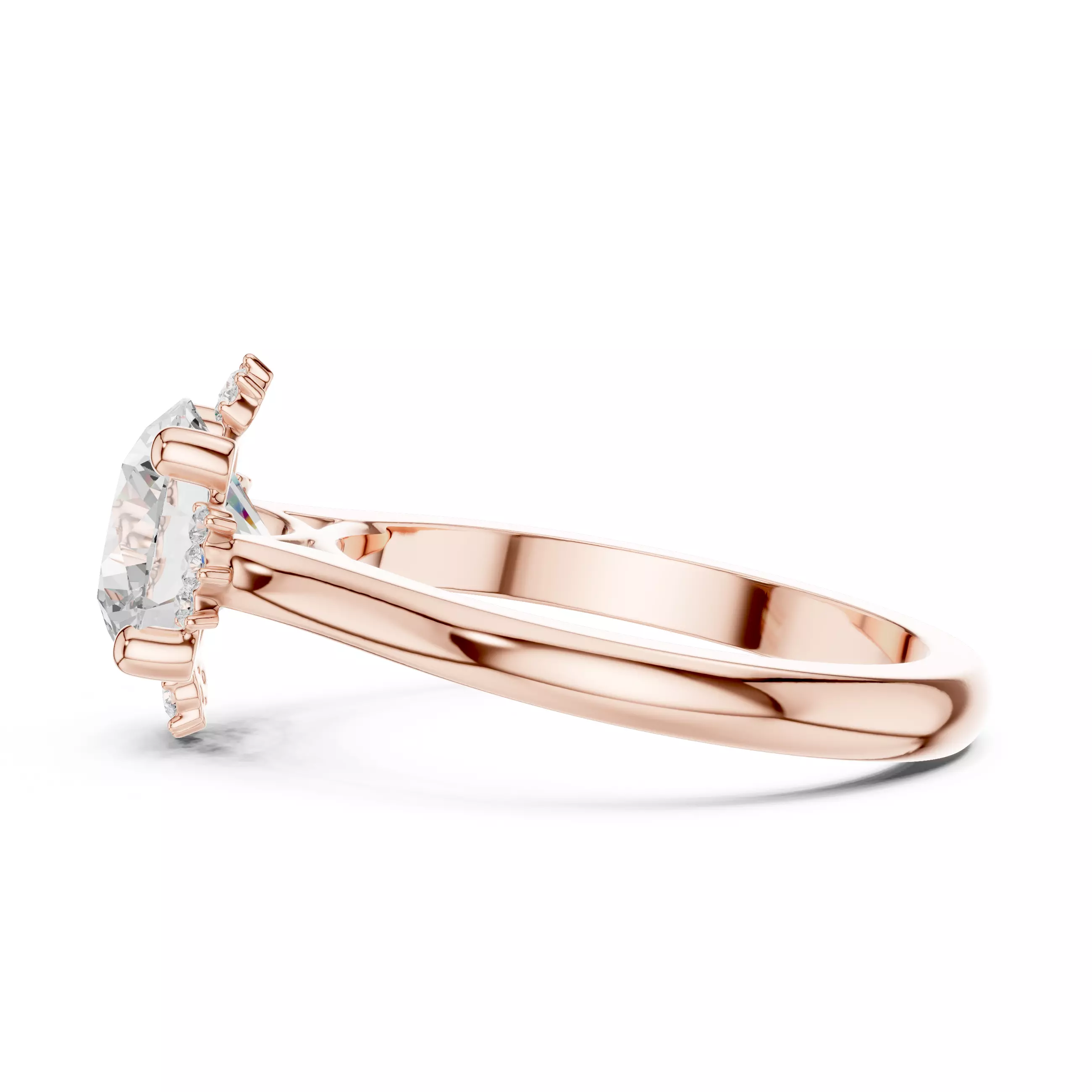 2CT Round Cut Diamond Engagement Wedding Ring 3DM STL Video 3D print model_5