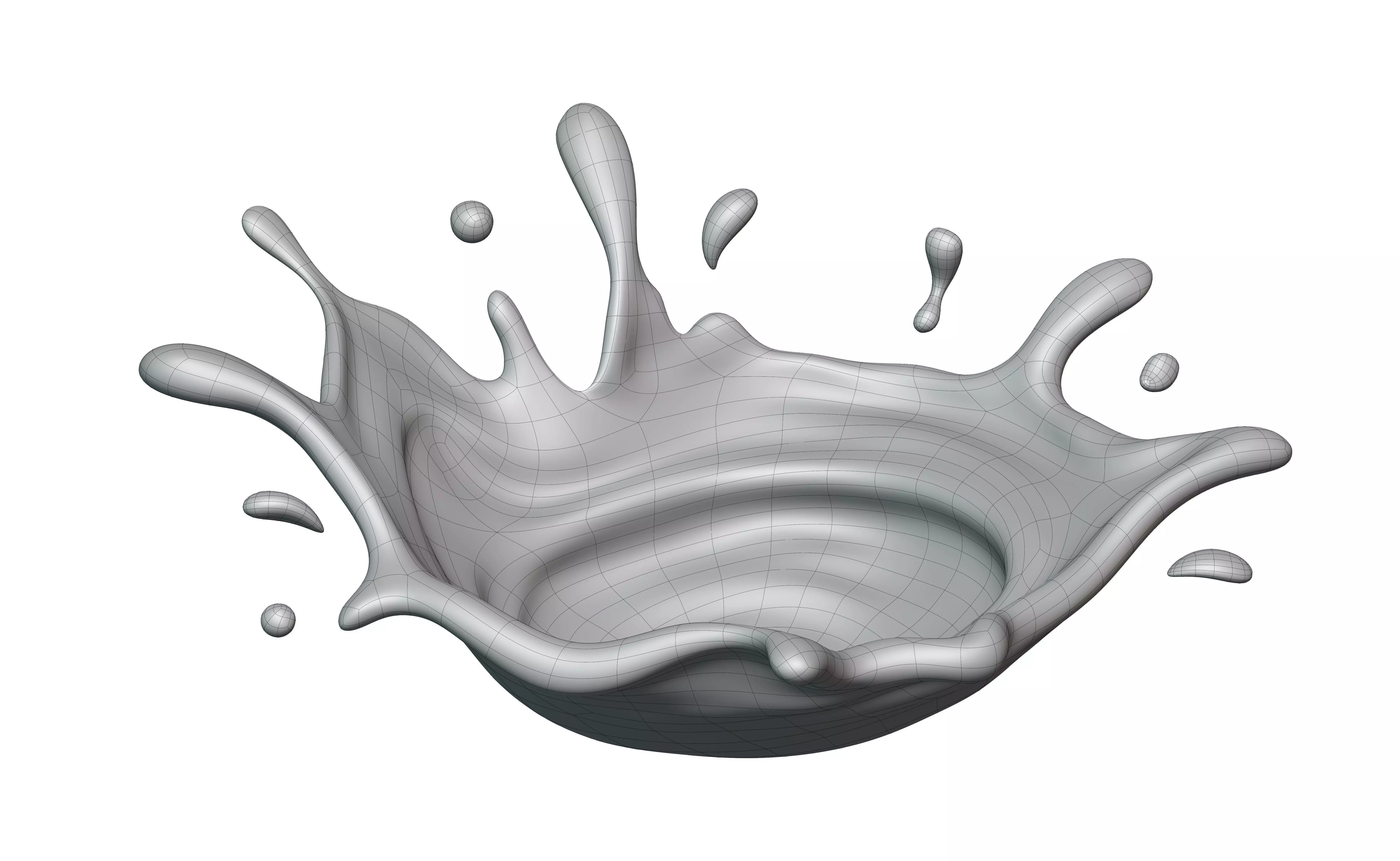 Chocolate Splash Free 005 Free 3D model_4