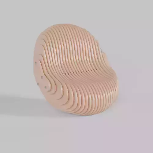 Modern Wooden Parametric Lounge Chair