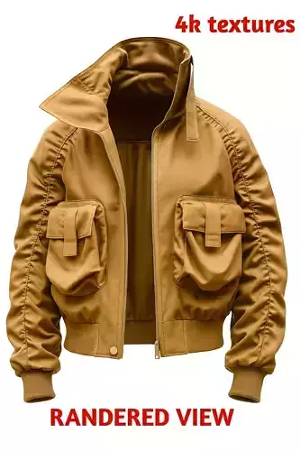 Tactical Bomber Jacket  Realistic 3D Model