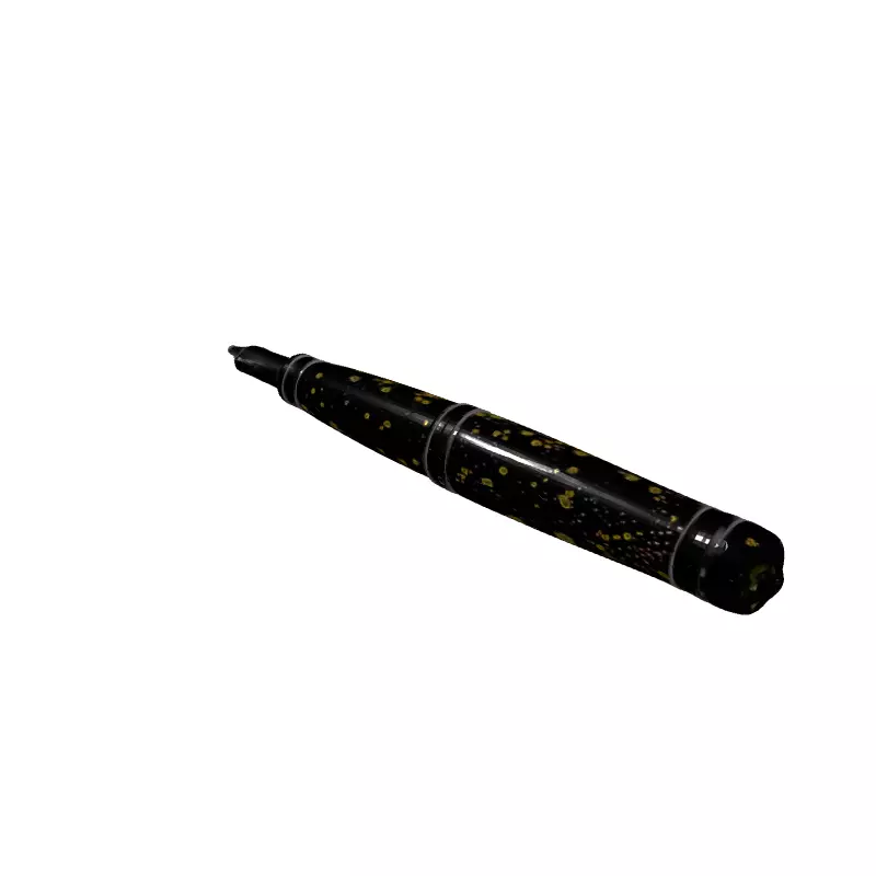 Elegant Fountain Pen with Starry Night Design Low-poly 3D model_5