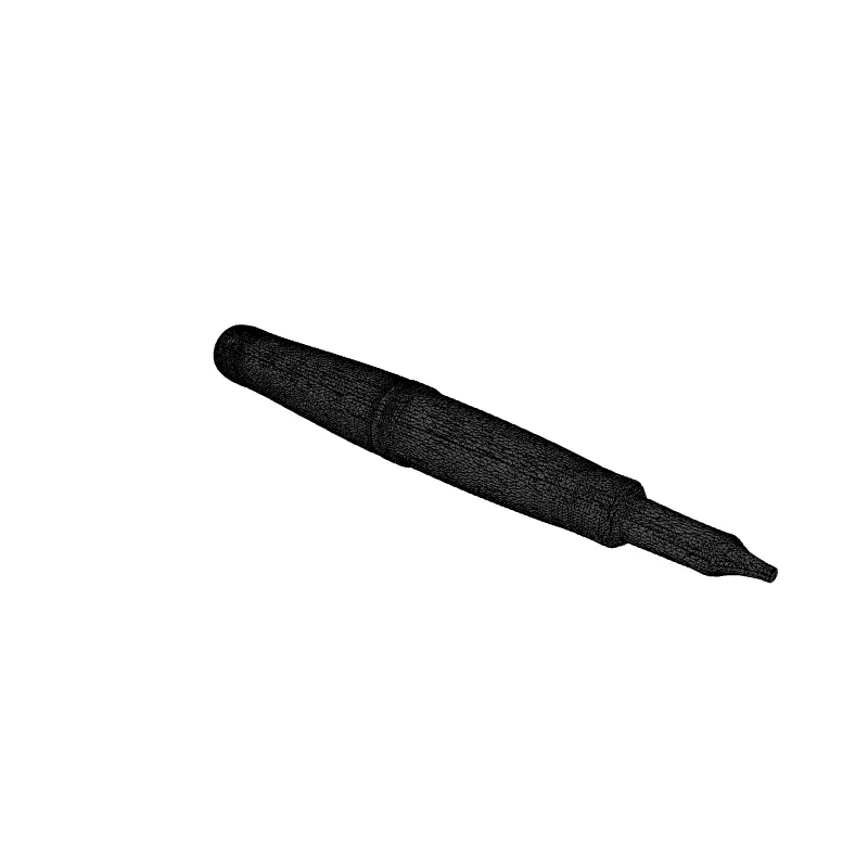 Elegant Fountain Pen with Starry Night Design Low-poly 3D model_1