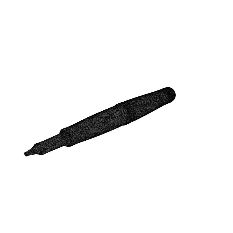 Elegant Fountain Pen with Starry Night Design Low-poly 3D model_9