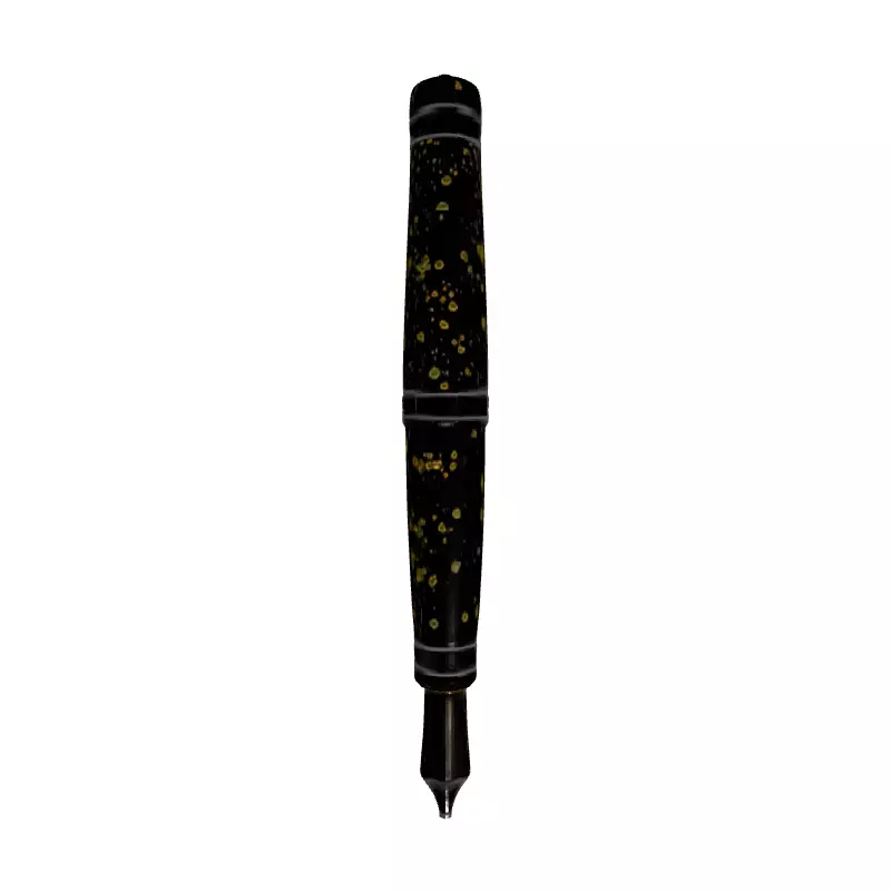 Elegant Fountain Pen with Starry Night Design Low-poly 3D model_8